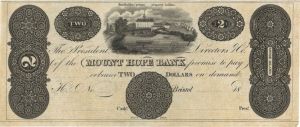 2 Dollars Unissued Note -  Obsolete Paper Money