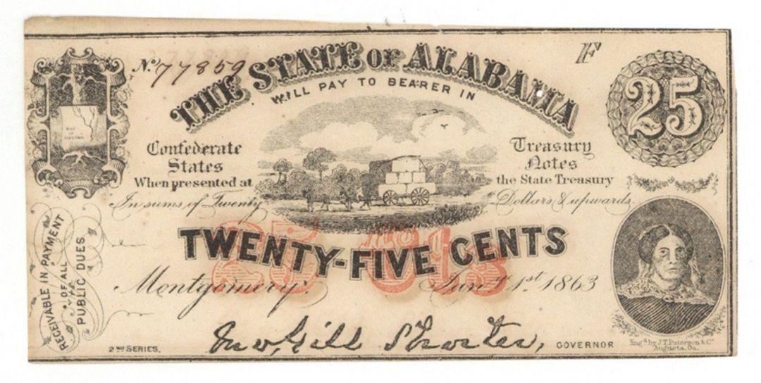 25 Cents Note -  Obsolete Paper Money