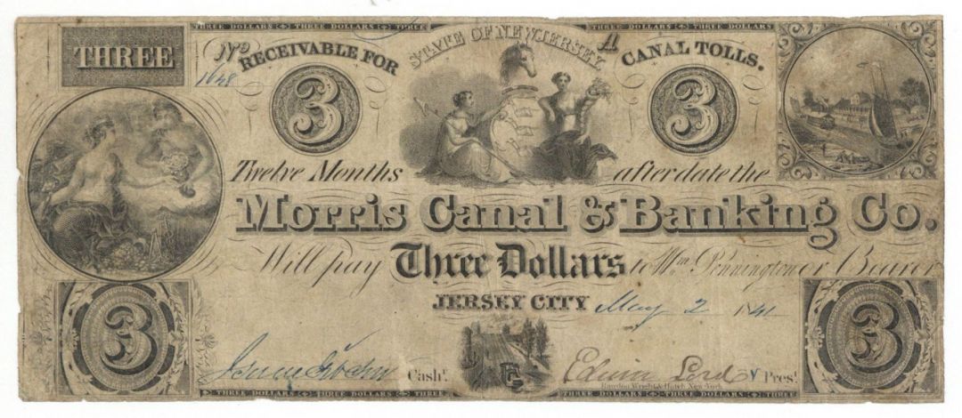 3 Dollars Notes -  Obsolete Paper Money