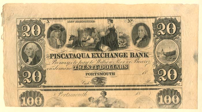 Piscataqua Exchange Bank - Obsolete Bank Note