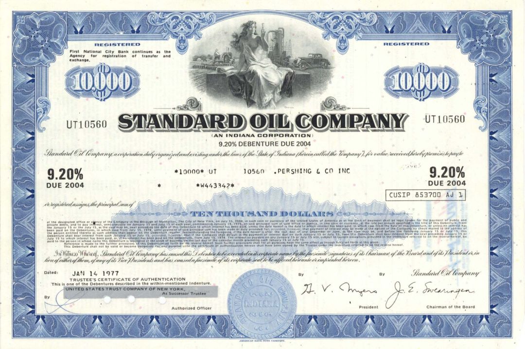 Standard Oil Co. - 1970's dated Various Denominations Bond