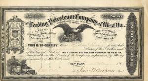 Leading Petroleum Co. of West Virginia - Stock Certificate