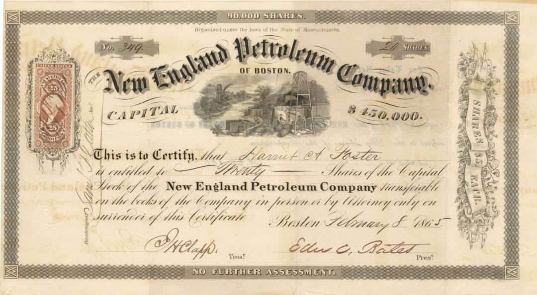 New England Petroleum Co. - Stock Certificate