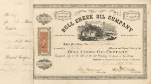 Bull Creek Oil Co. - Stock Certificate