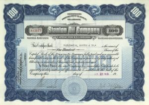 Stanton Oil Co. - Stock Certificate