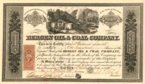 Bergen Oil and Coal Co. - Stock Certificate