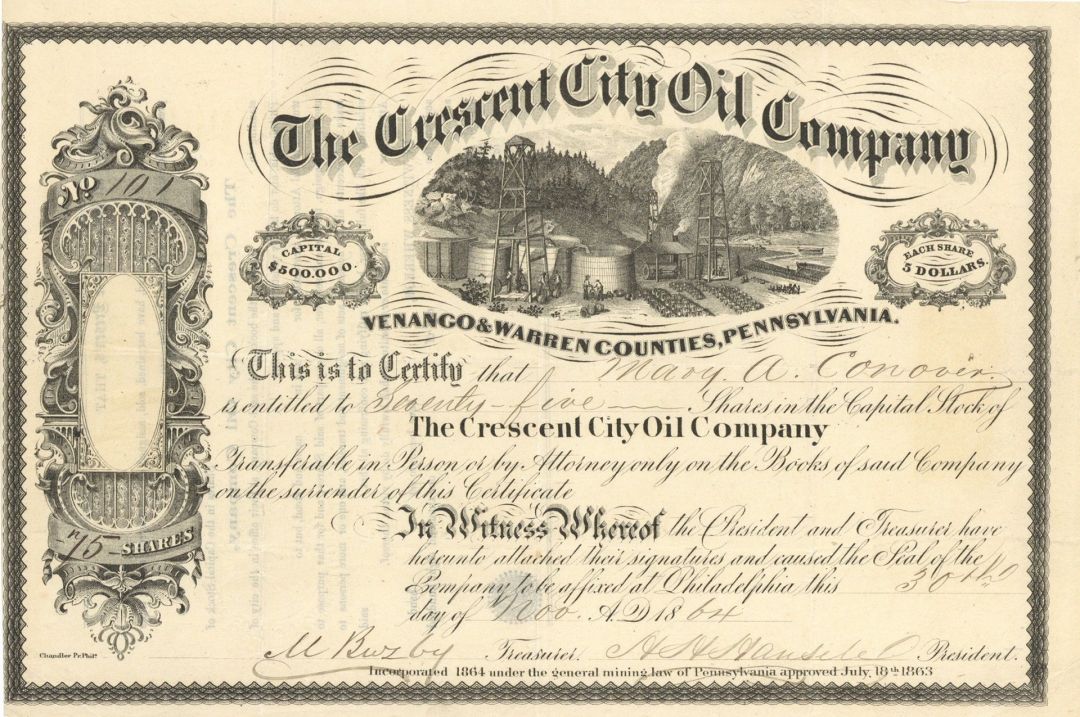 Crescent City Oil Co. - Stock Certificate