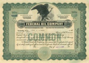 Federal Oil Co. - Stock Certificate