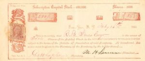 Merchant's and Farmer's Petroleum Co. - Stock Certificate
