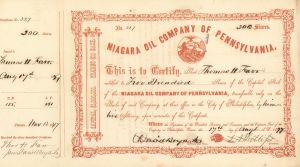 Niagara Oil Co. of Pennsylvania - Stock Certificate