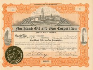 Northland Oil and Gas Corporation - Stock Certificate