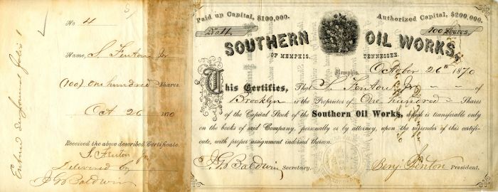 Southern Oil Works, of Memphis Tennessee