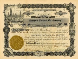 Northern National Oil Co. - Stock Certificate