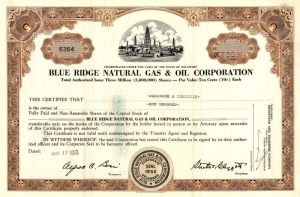 Blue Ridge Natural Gas and Oil Corporation