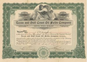 Fort Worth Rendering Company Stock Certificate Texas 