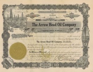 Spears & Riddle Stock Certificate Oil Refining Wheeling West Virginia 