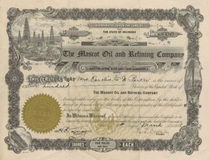 Mascot Oil and Refining Co. - Stock Certificate