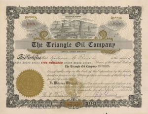 Triangle Oil Co. - Stock Certificate