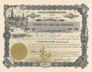 Fergus Oil and Gas Co. - Stock Certificate