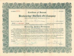 Breckenridge Northern Oil Co. - Stock Certificate