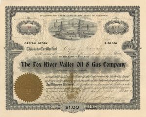 Fox River Valley Oil and Gas Co. - Stock Certificate