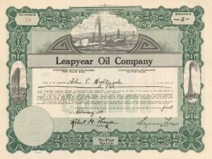Leapyear Oil Co. - Stock Certificate