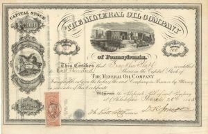 Mineral Oil Co. of Pennsylvania - Stock Certificate
