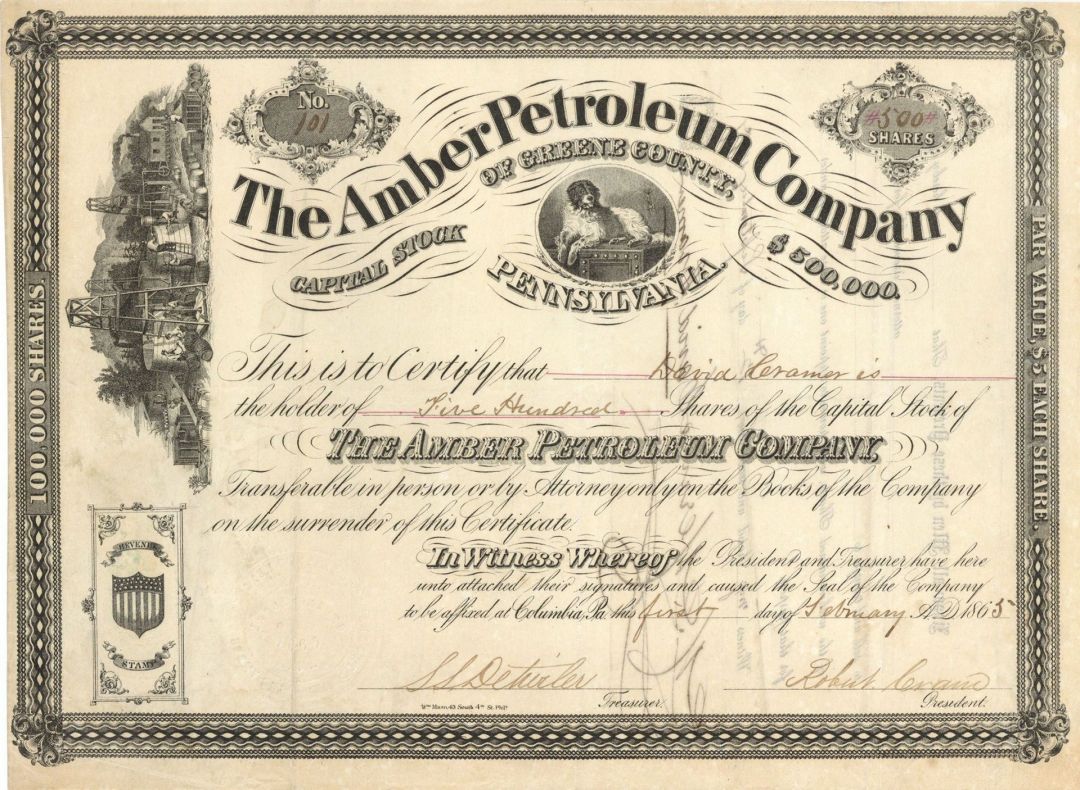Amber Petroleum Co. - Stock Certificate