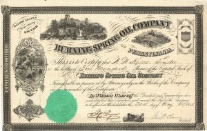 Burning Spring Oil Co. - Stock Certificate