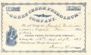 Green Creek Petroleum Co. - Stock Certificate