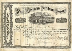 Phil. Sheridan Petroleum Co. - Stock Certificate
