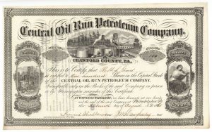 Central Oil Run Petroleum Co. - Stock Certificate