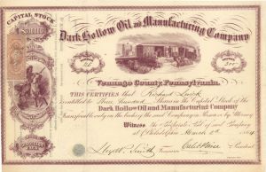 Dark Hollow Oil and Manufacturing Co. - Stock Certificate