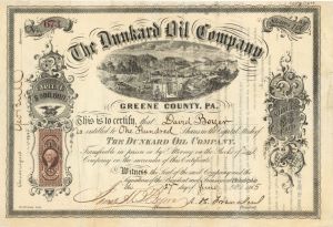 Dunkard Oil Co. - Stock Certificate