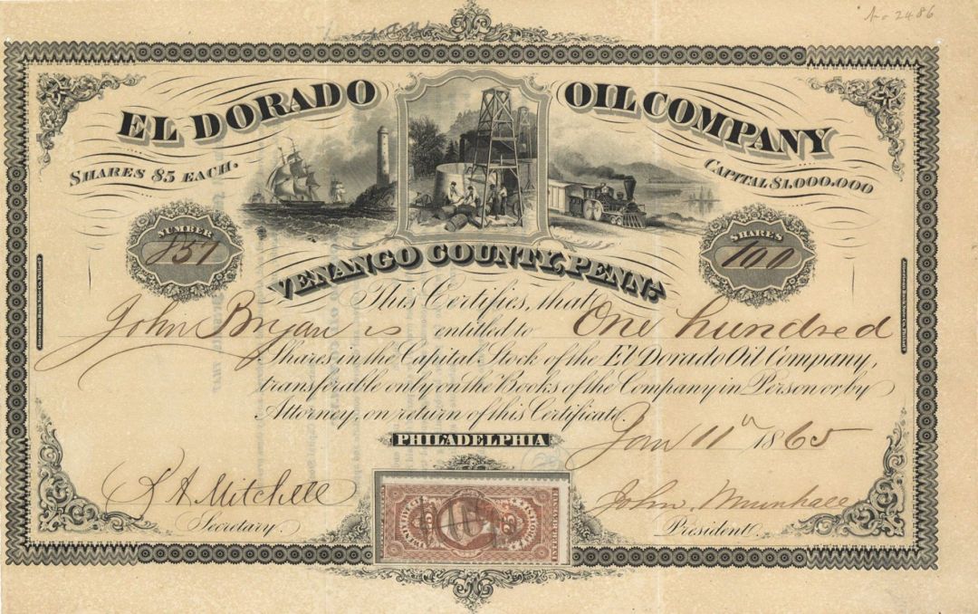 El Dorado Oil Co. - Stock Certificate