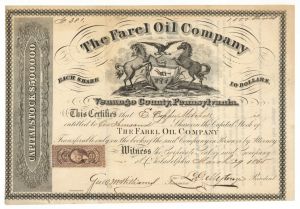 Farel Oil Co. - Stock Certificate