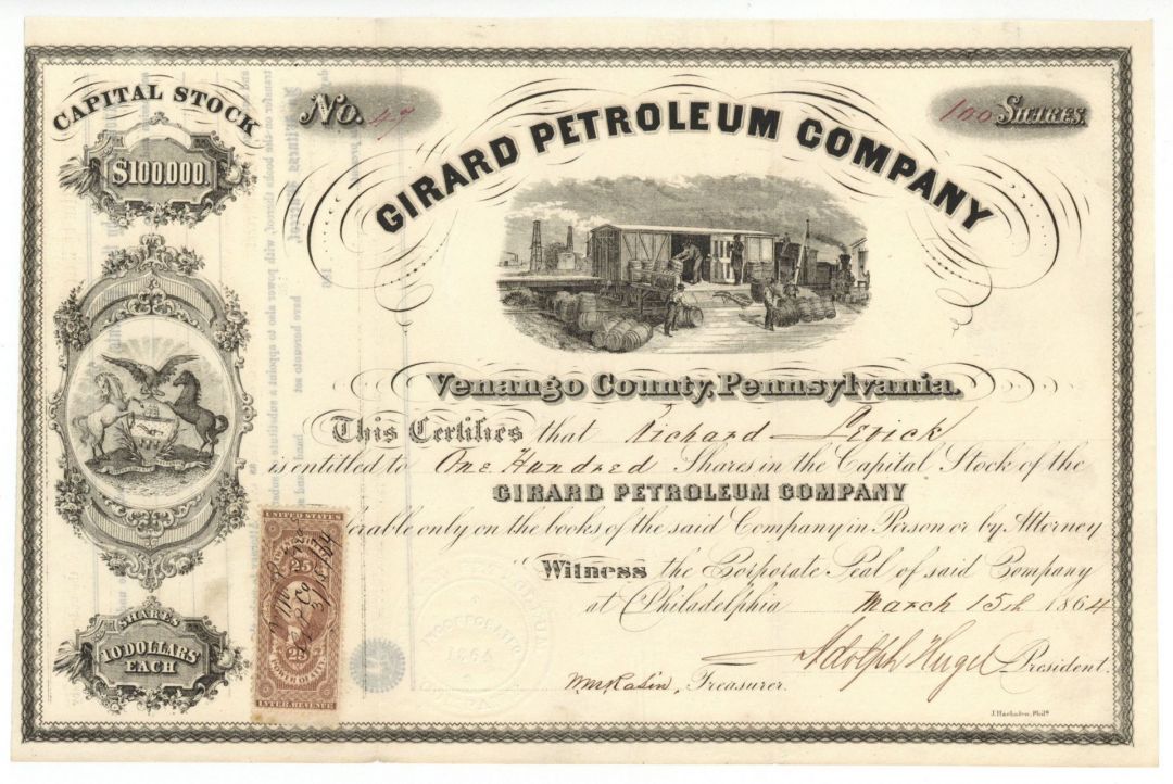 Girard Petroleum Co. - Stock Certificate