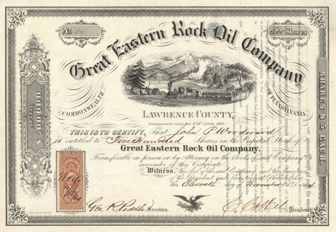 Great Eastern Rock Oil Co. - Stock Certificate