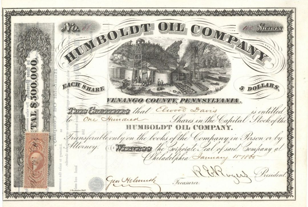 Humboldt Oil Co. - Stock Certificate