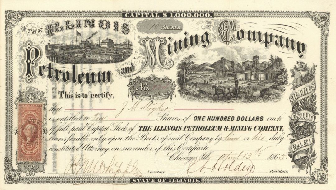 Illinois Petroleum and Mining Co. - Stock Certificate