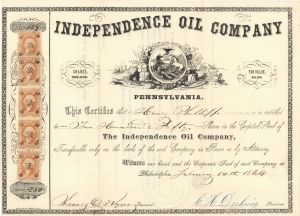 Independence Oil Co. - Stock Certificate