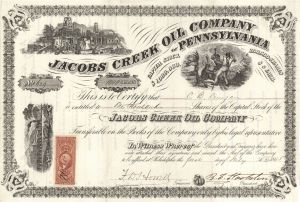 Jacobs Creek Oil Co. of Pennsylvania - Stock Certificate