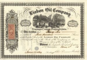 Lisbon Oil Co. - Stock Certificate