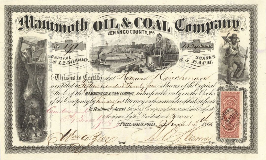 Mammoth Oil and Coal Co. - Stock Certificate