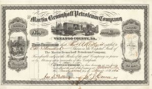 Martin Bennyhoff Petroleum Co. - Stock Certificate