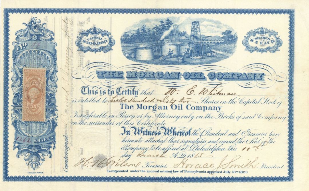 Morgan Oil Co. - Stock Certificate