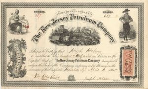 New Jersey Petroleum Co. - Stock Certificate
