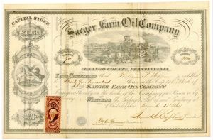 Saeger Farm Oil Co. - Stock Certificate