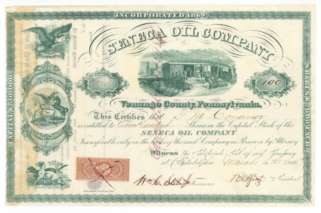 Seneca Oil Co. - Stock Certificate