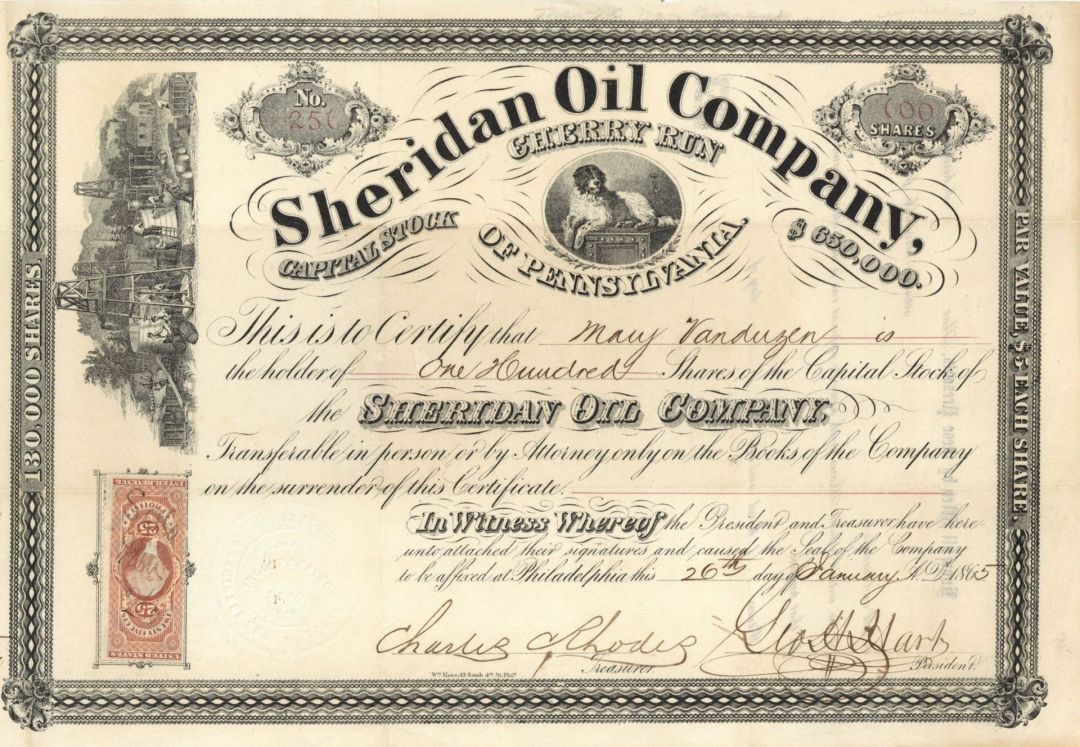 Sheridan Oil Co. - Stock Certificate